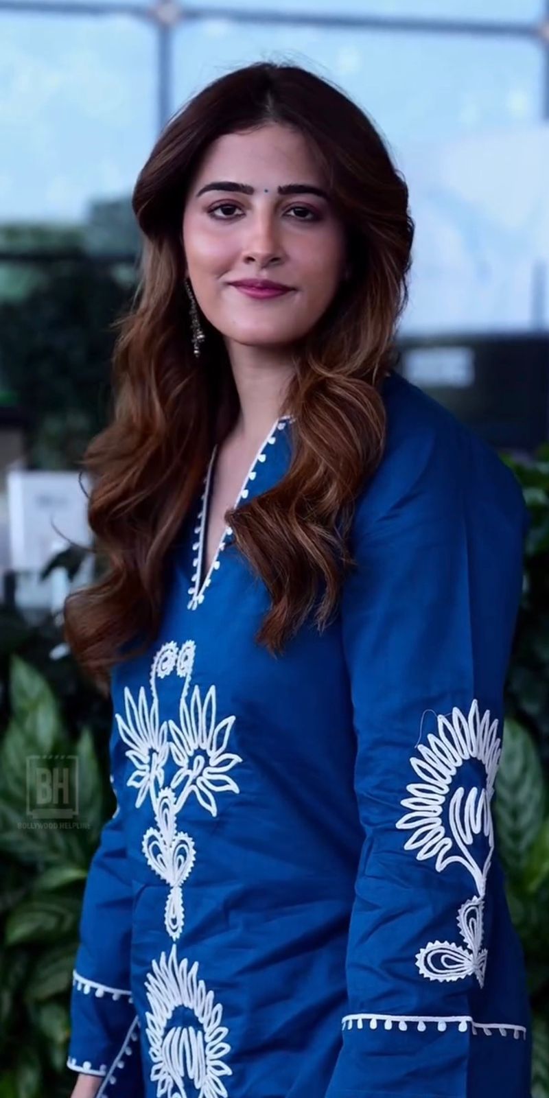 Royal Blue Ivory Embroidered Co-ord Kurta Set